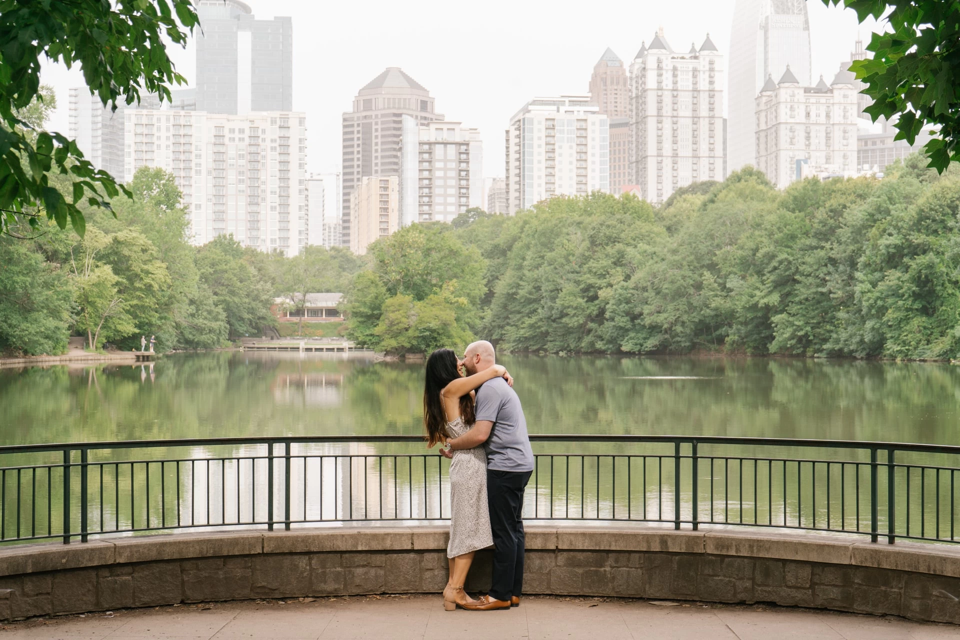 image of a couple hugging in Atlanta park