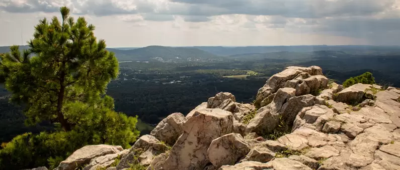 A valley vista as seen from a rocky outcropping in Northern Colorado
