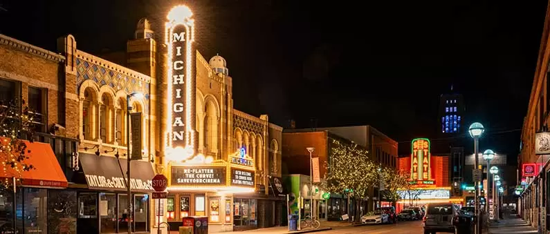 image of Michigan Theater street