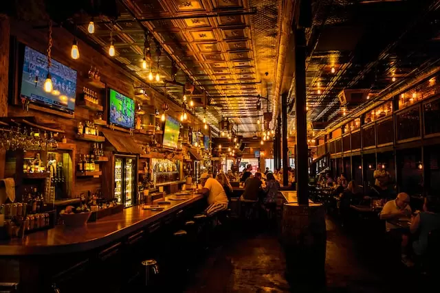 A dimly lit pub in Western Connecticut