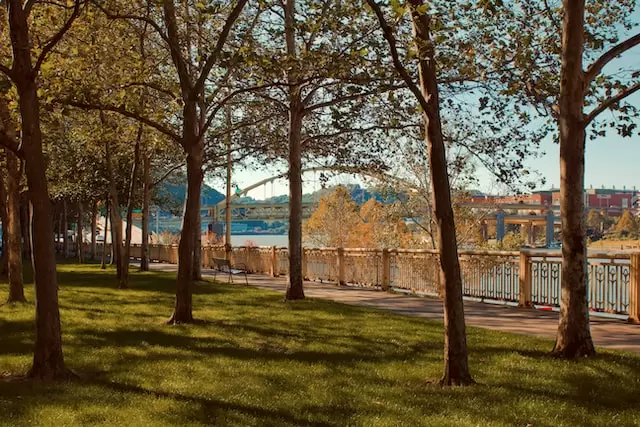 image of park Duquesne Boulevard Park in Pittsburgh PA