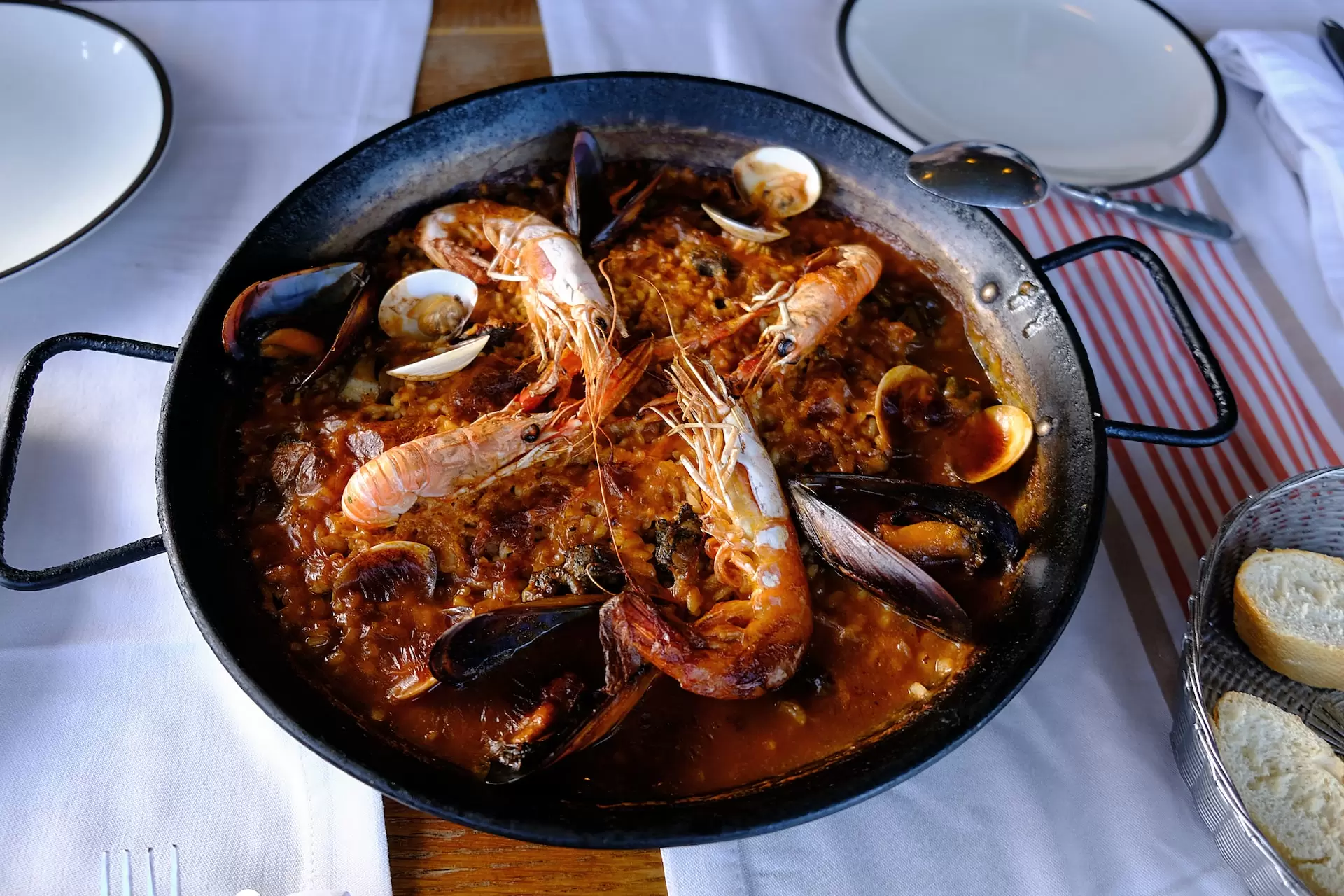 Spanish Paella from a restaurant in Pinellas Park Florida