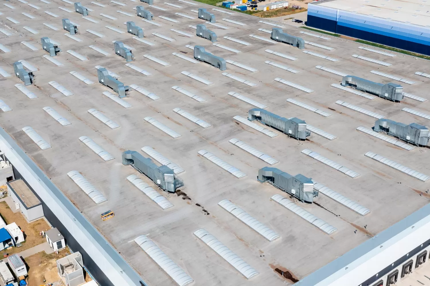 aerial view of commercial roof