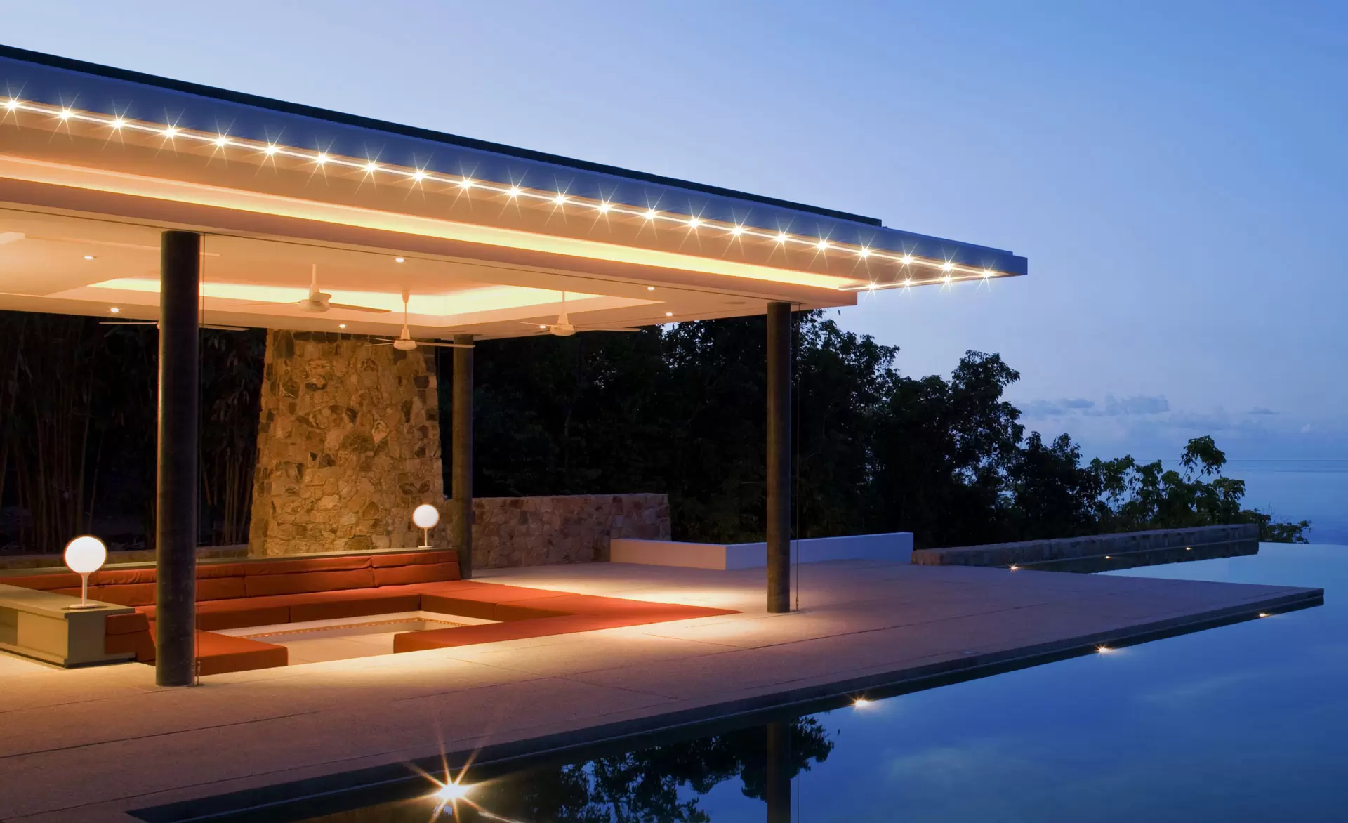 modern patio lighting idea